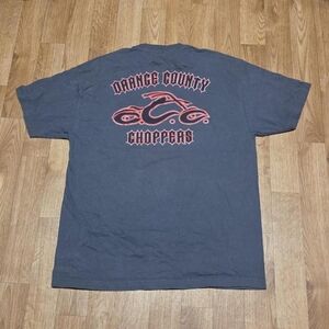 Vintage Orange County Choppers Shirt Biker Motorcycle Gray OCC